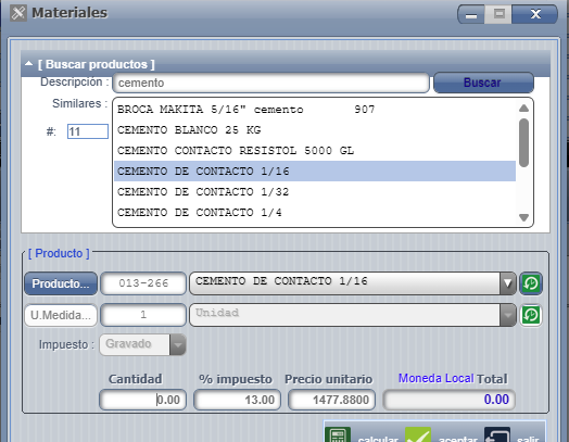 Clasificación de componentes