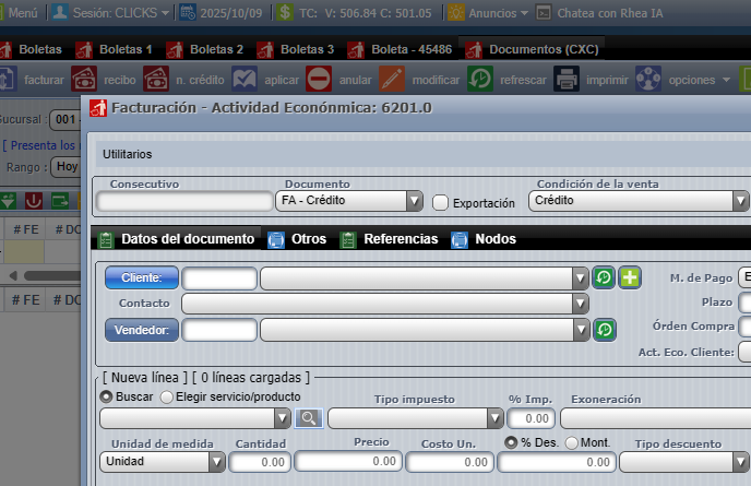 Proformas y facturación móvil